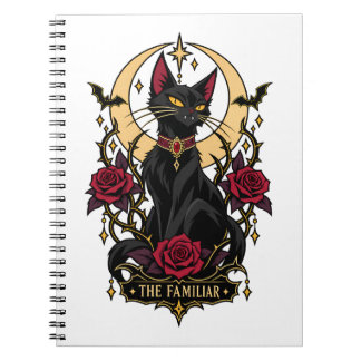 Cuaderno La Luna Creciente Gótica Familiar del Gato Negro