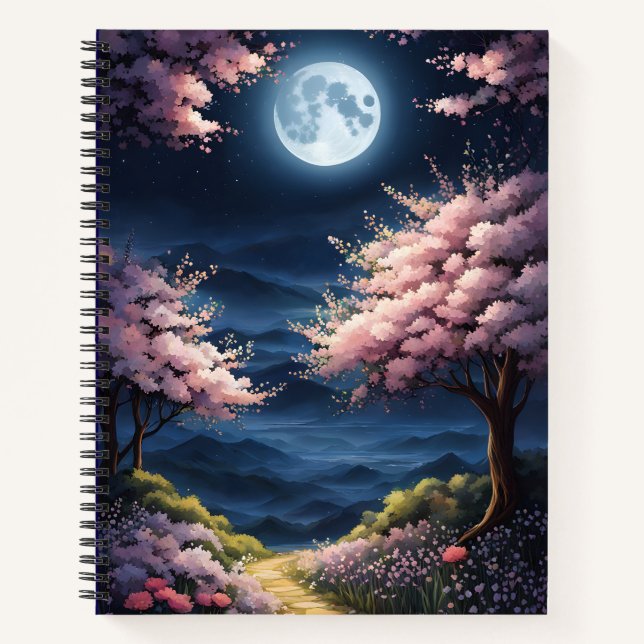 Cuaderno La luz de la luna en flor (Anverso)