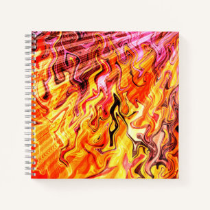 Cuaderno La luz del sol a través de las llamas......