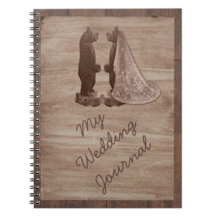 Cuaderno La madera del granero lleva el diario de la boda