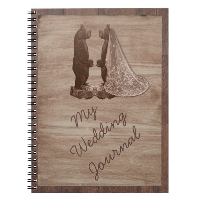 Cuaderno La madera del granero lleva el diario de la boda (Frente)