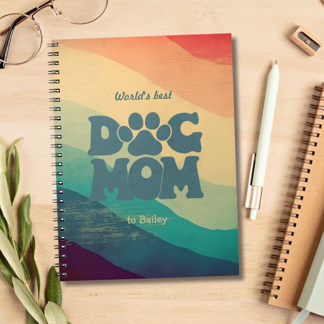 Cuaderno La madre del perro Retro Groovy personalizada (Subido por el creador)
