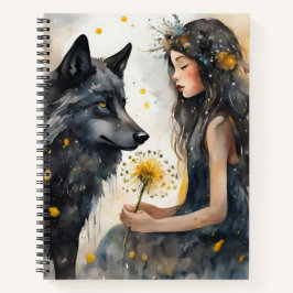 Cuaderno La magia de la naturaleza: secretos del lobo negro