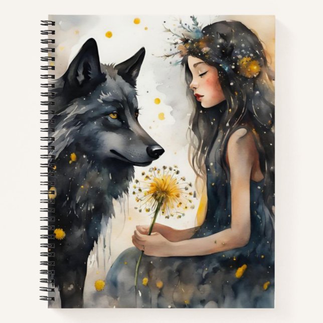 Cuaderno La magia de la naturaleza: secretos del lobo negro (Anverso)