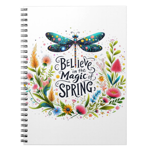 Cuaderno La magia de las flores de primavera (Frente)