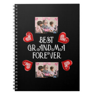 CUADERNO LA MEJOR ABUELA POR SIEMPRE 2 FOTOS SIMPLE NEGRO