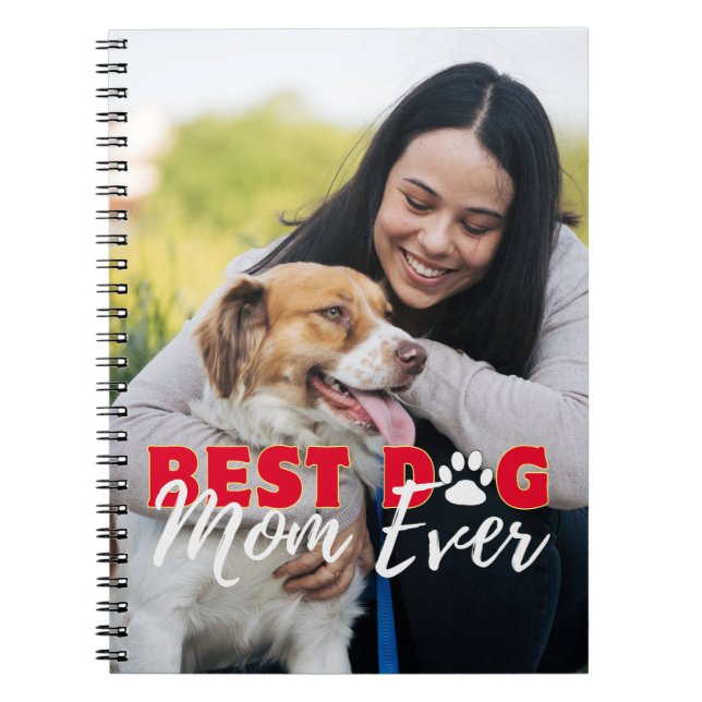 Cuaderno La mejor madre del perro jamás Personalizado moder (Frente)