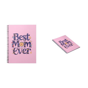 Cuaderno La Mejor Mamá del Mundo Flores Lindas Día de la Ma