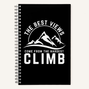 Cuaderno La Mejor Vista Subida Más Difícil Frase Motivacion