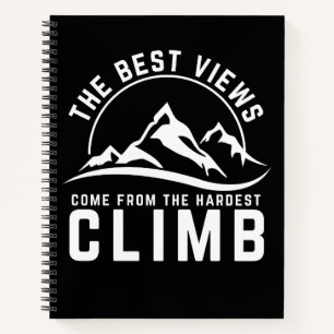Cuaderno La Mejor Vista Subida Más Difícil Frase Motivacion