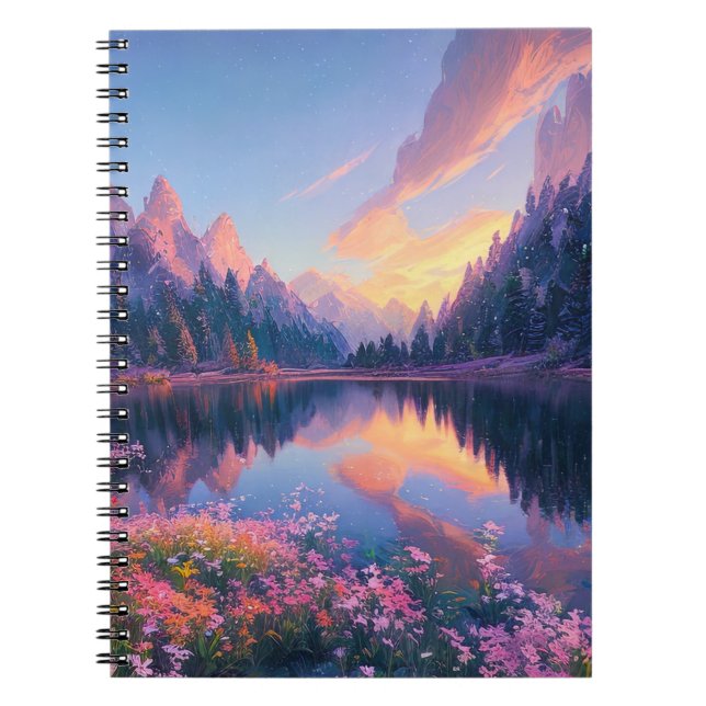 Cuaderno La melodía de la paleta natural del lago (Frente)
