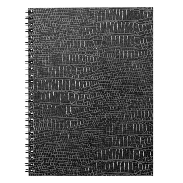 Cuaderno La mirada de la piel realista negra del cocodrilo (Frente)