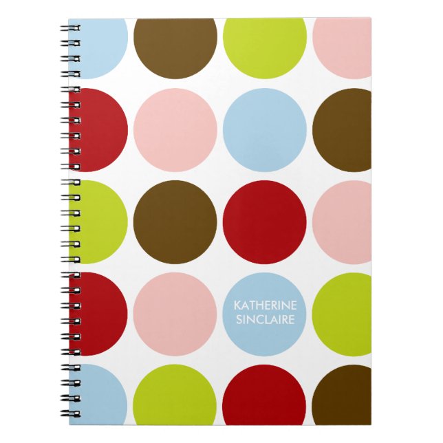 Cuaderno La MOD grande personalizada puntea el diario/el (Frente)