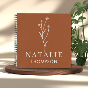 Cuaderno La moderna Moda Boho Personalizado mínimo Rustic T