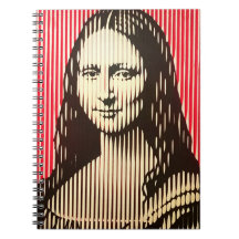 La Mona Lisa en el estilo de ilusión óptica BAUHAU