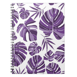 Cuaderno La monstera violeta tropical deja un patrón sin fi