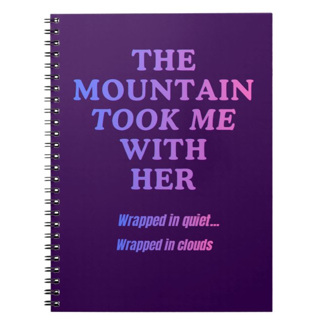 Cuaderno La Montaña Me Llevó Con Ella  (Frente)