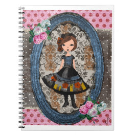 Cuaderno La muñeca de papel violeta: un cuento de ciruela y