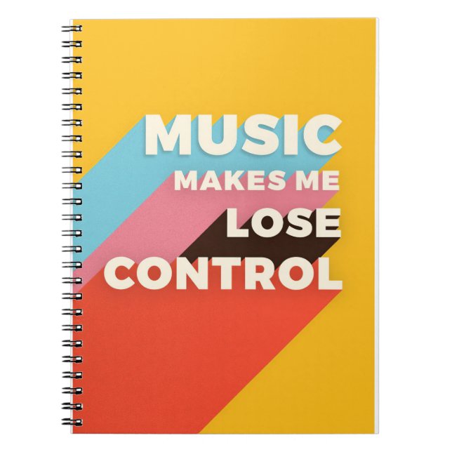 Cuaderno La música de arte musical me hace perder el contro (Frente)