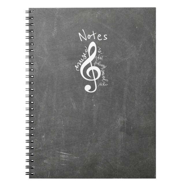 Cuaderno La música de la pizarra es lo que suenan las (Frente)