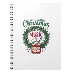 Cuaderno La música de Navidad es un jarrón de piña de Navid