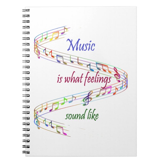 Cuaderno La música es lo que los sentimientos suenan como I (Frente)