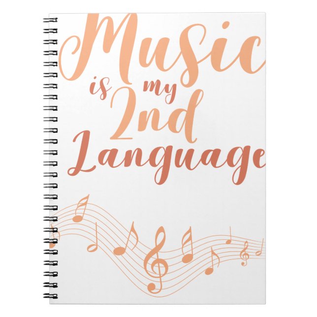 Cuaderno La música es mi 2da música de la lengua de la (Frente)