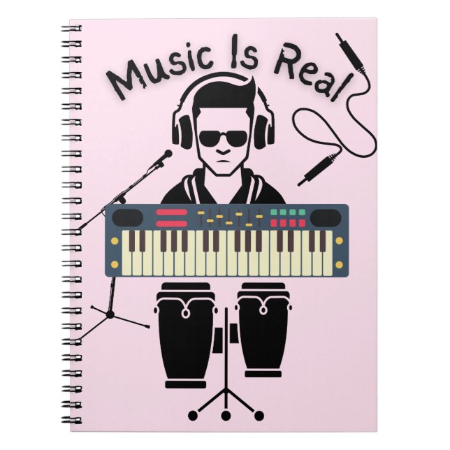 Cuaderno La música es real (Frente)