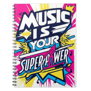 Cuaderno La música es su opción de superpoder 2