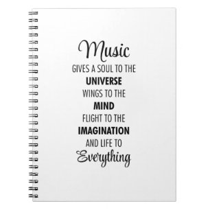 Cuaderno La música le da un alma al universo