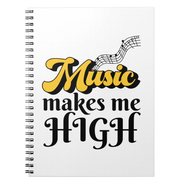 Cuaderno La música me hace alto (Frente)