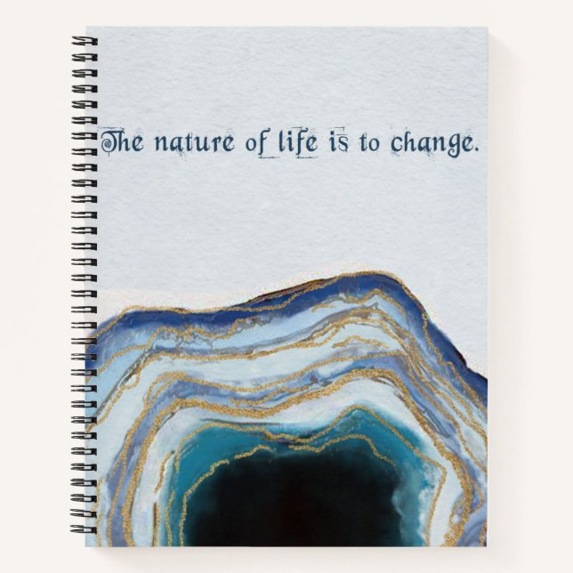 Cuaderno La naturaleza de la vida es cambiar (Anverso)