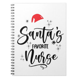 Cuaderno La Navidad de la enfermera favorita de Santa
