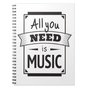 Cuaderno La necesidad es música, Cantante, Cantar, Canción,