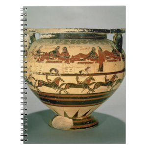 Cuaderno La negro-figura temprana columna-krater del