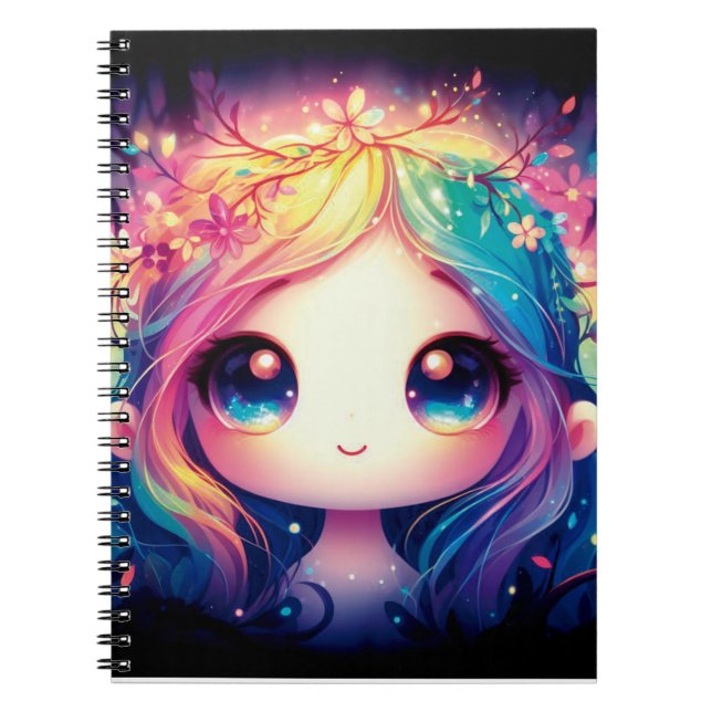 Cuaderno La niña del arcoíris (Frente)