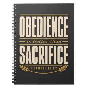 Cuaderno La obediencia es mejor que el sacrificio Fe cristi