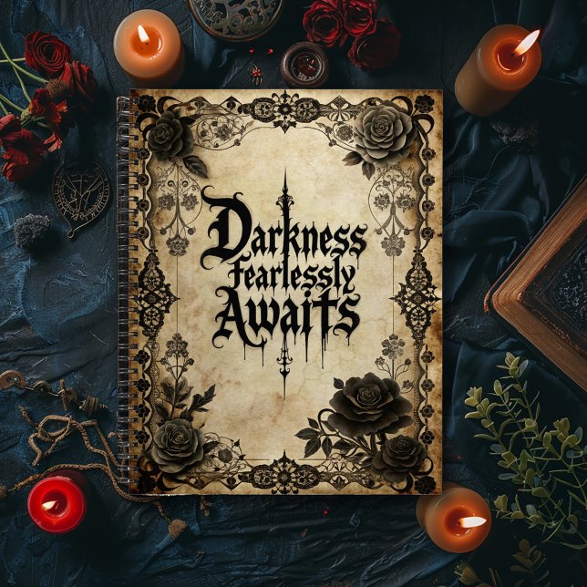 Cuaderno La oscuridad espera sin miedo a lo oscuro (Subido por el creador)