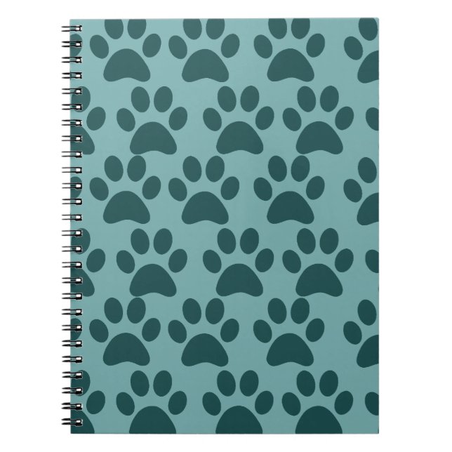 Cuaderno La pata linda del perro de perrito imprime a (Frente)