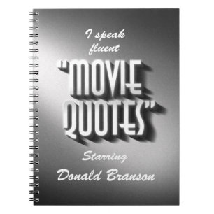 Cuaderno La película personalizada cita el diario