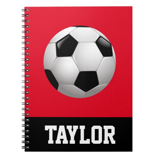 Cuaderno La pelota de fútbol personalizada (Frente)