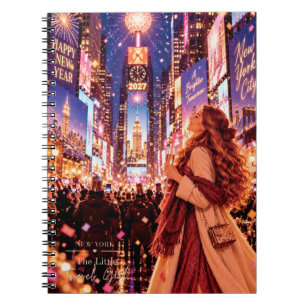 Cuaderno La pequeña chica viajera Año Nuevo en Nueva York