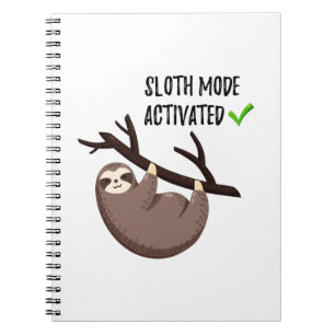 Cuaderno La pereza dice el modo de la pereza del activado