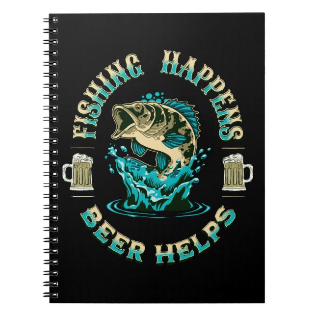 Cuaderno La pesca sucede. ¡La cerveza ayuda! (Frente)