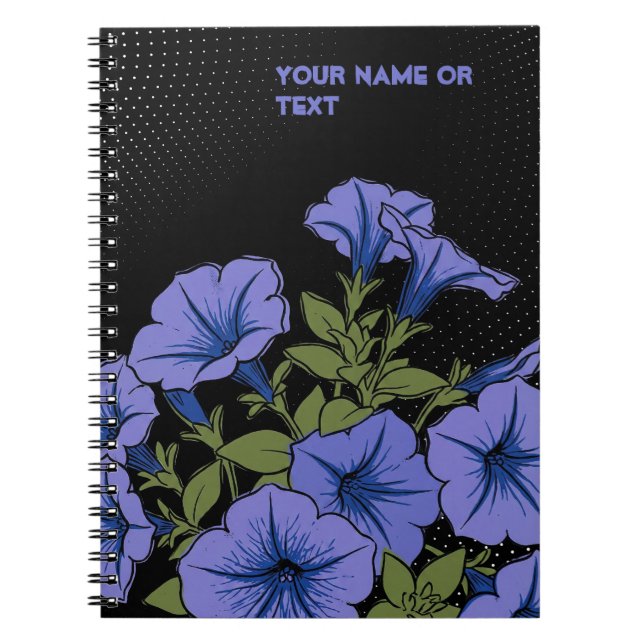 Cuaderno La Petunia 'Surfinia Blue Vein' Pop Art (Frente)