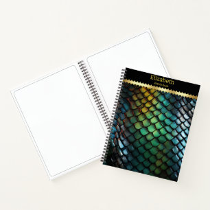 Cuaderno La piel de serpiente brillante resplandece con col