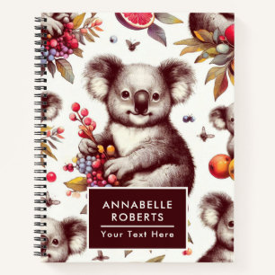 Cuaderno La pintura de Koala, de estilo vintage, sin inconv