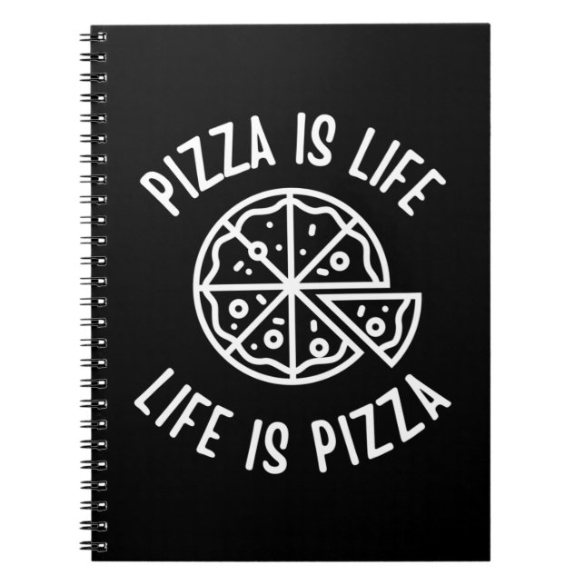 Cuaderno La pizza es la vida es divertida (Frente)