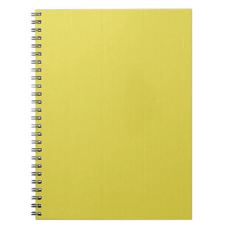Cuaderno La plantilla en blanco amarilla del llano DIY