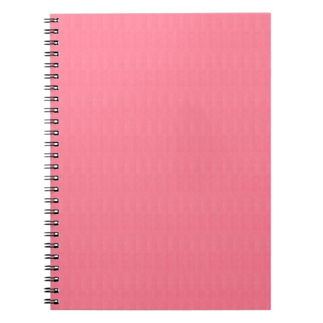 Cuaderno La plantilla rosada en blanco de la textura diy (Frente)